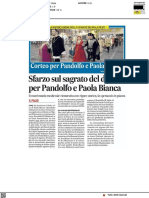 Sfarzo Sul Sagrato Del Duomo Per Pandolfo e Bianca - Il Corriere Adriatico Del 4 Luglio 2022