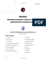 Proposal Providing Security Service Training Certification Course Level Ii