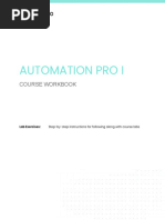 Automation Pro I: Course Workbook