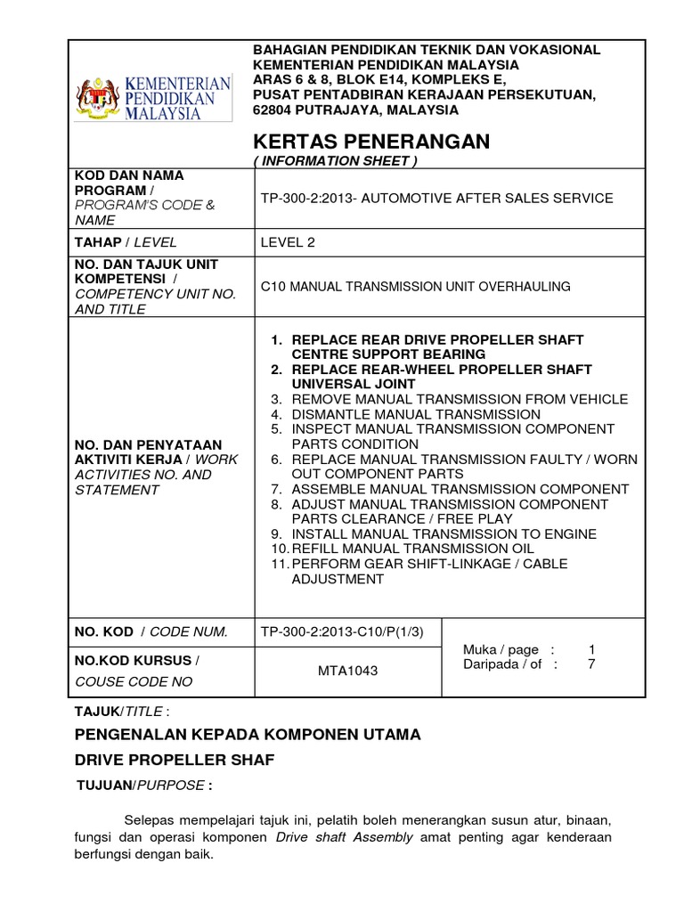 Kertas Penerangan 1 | PDF