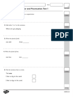 Year 1 English Grammar and Punctuation