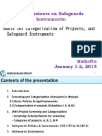 Basis For Projects Categorization, and Safeguards Instruments-F