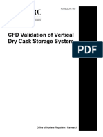 CFD Validation of Vertical Dry Cask Storage System: Office of Nuclear Regulatory Research