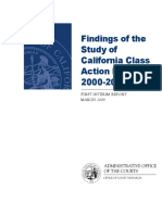 Findings of The Study of California Class Action Litigation