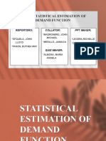 Group 6: Statistical Estimation of Demand Function: Reporters: Collator: PPT Maker