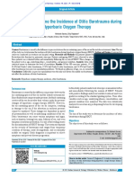 A Study To Determine The Incidence of Otitic Barotrauma During Hyperbaric Oxygen Therapy