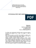 Integracion Metabolica Bioquimica