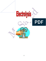 Electrolysis Table