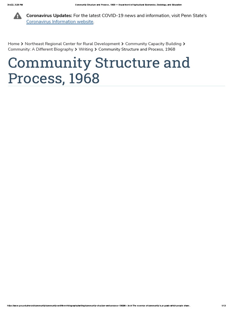 Community Structure Insights from 1968 | PDF | Community | Sociology