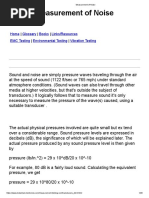 Measurement of Noise