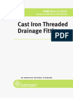 ASME B16.12-2019 Cast Iron Threaded Drainage Fittings