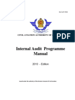 Internal Audit - Programme - Civil Aviation Authority