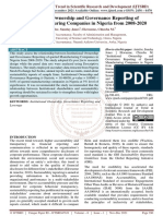 Institutional Ownership and Governance Reporting of Quoted Manufacturing Companies in Nigeria From 2008-2020