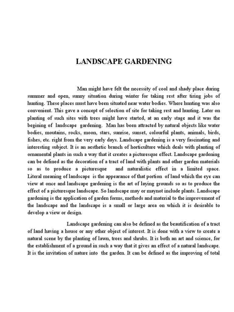 Principles of Landscape Gardening | PDF | Landscape | Gardens