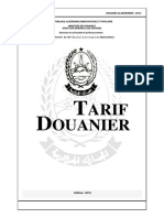 Tarif Douanier 2018