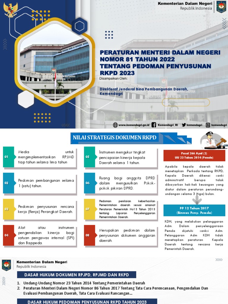 Pedoman Penyusunan RKPD 2023 Kemendagri | PDF