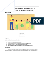 Unit Iii: Instructional Strategies in Teaching Physical Education and Health