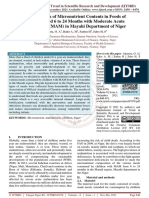 Determination of Micronutrient Contents in Foods of Children Aged 6 To 24 Months With Moderate Acute Malnutrition MAM in Mayahi Department of Niger