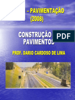 Construção de pavimentos: regularização do subleito