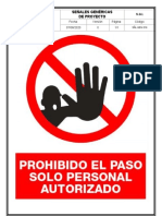 SEÑAL GEN 016 PROHIBIDO EL PASO