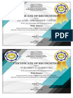Dasmariñas School Honors Certificates