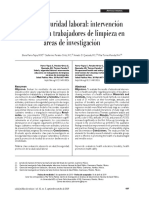 Salud y Seguridad Laboral: Intervención Educativa en Trabajadores de Limpieza en Áreas de Investigación