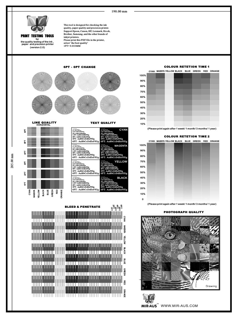 Print Testing Tools: Colourretetiontime1 6Pt - 0 PT C Han Ge | PDF ...