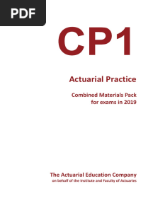 ActEd - Actuarial Practice Subject CP1 CMP 2019