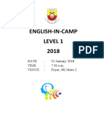 ENGLISH CAMP Level 1 2018