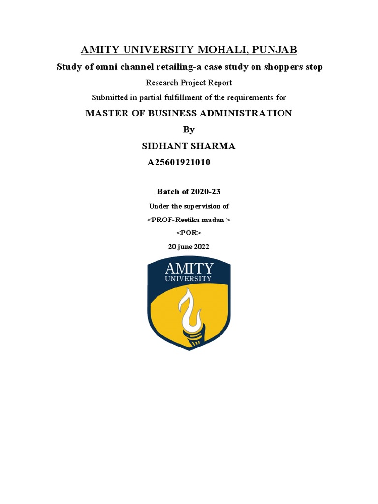 Psda Retailing Sidhant | PDF | Retail | Supply Chain Management