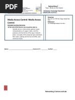 Media Access Control Lab Activity 1