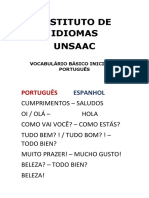 Vocabulário Português Inicial Unsaac