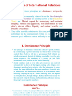 Principles of International Relations & Level of Analysis