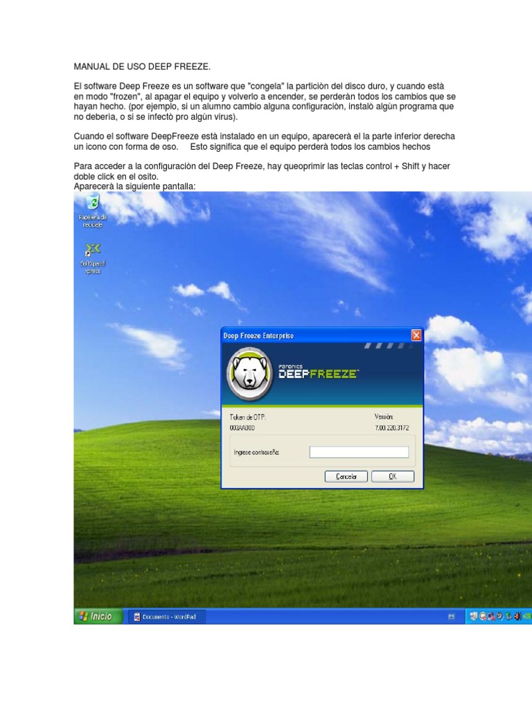 Guía de Uso de Deep Freeze Enterprise | PDF | Contraseña | Software del ...