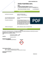 Acido Fosfórico 85% Pochteca GHS