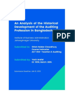 Evolution of Auditing in Bangladesh