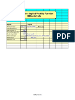 Black-Scholes Implied Volatility Function Bsimpvol1.Xls: Inputs: Output