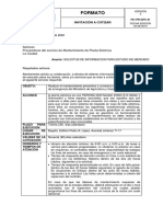 Invitacion A Cotizar Mtto Planta Electrica V2022