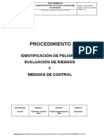 SST-PRO-003 Procedimiento de Indentificación de Peligros, Evaluación de Riesgos y Medidas de Control