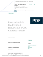 Itinerarios de La Modernidad - Resumen 2 - PCPC - Cátedra - Forster