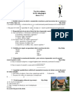 Test de Evaluarelocuinta Clasa A V A