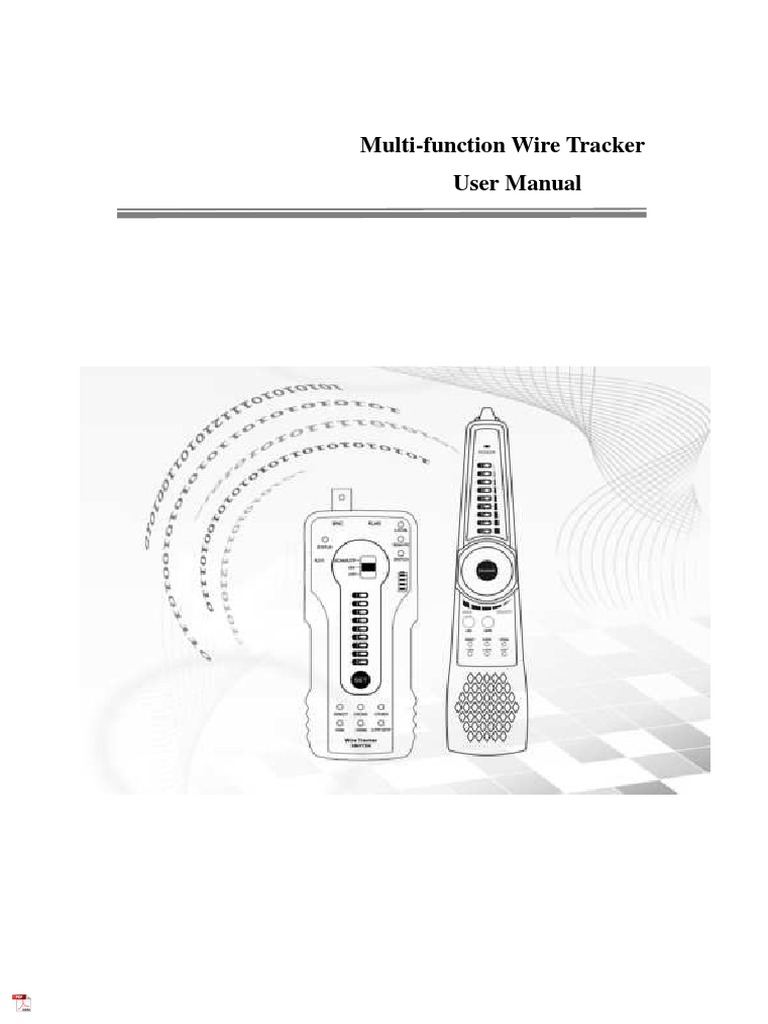 Multi-Function Wire Tracker User Manual | PDF | Telecommunications ...