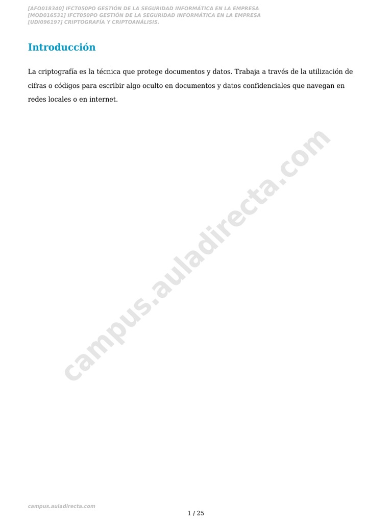 08 Criptografía Y Criptoanálisis Pdf Cifrado Clave Criptografía