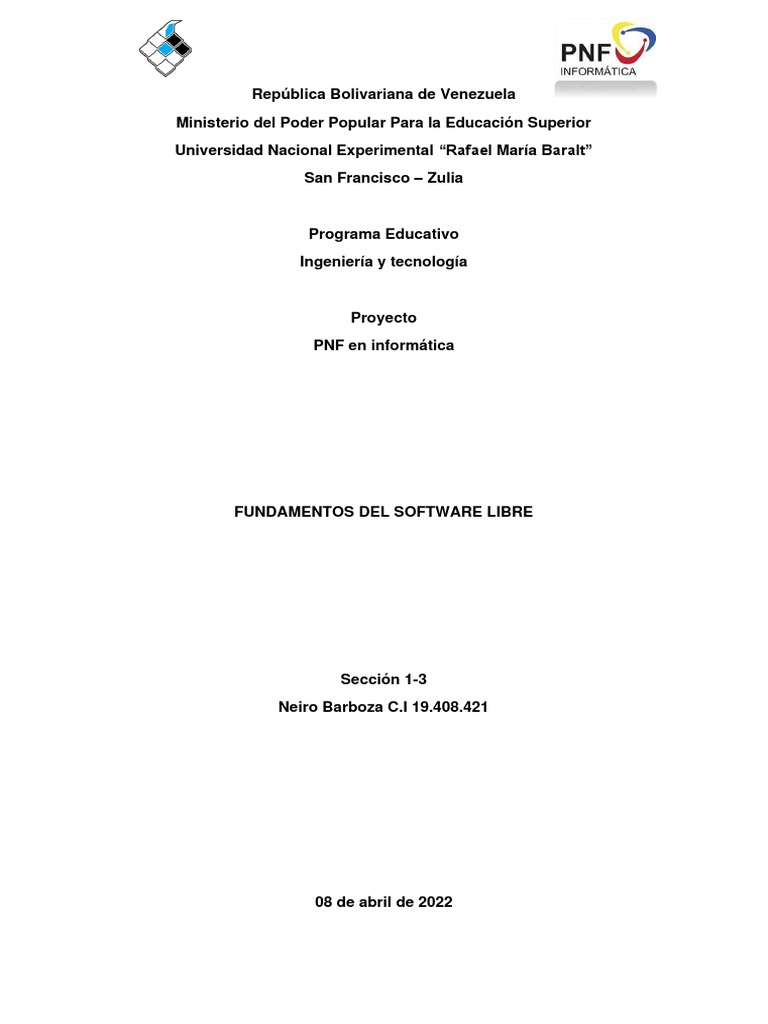 Fundamentos del Software Libre | PDF