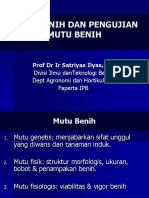 Mutu Benih & Pengujian Mutu Benih - SIL - IPB