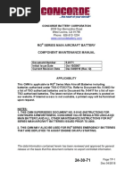 RG Series Main Aircraft Battery Component Maintenance Manual