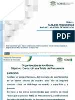 Tema 3. Tablas de Frecuencia y Su Utilidad Parara El Estudio de Mercado