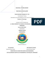 An On at Final Semester Training Submitted For The Partial Fulfillment For The Award of Degree of in Computer Science & Engineering