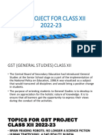 GST Project For Class Xii 2022-23