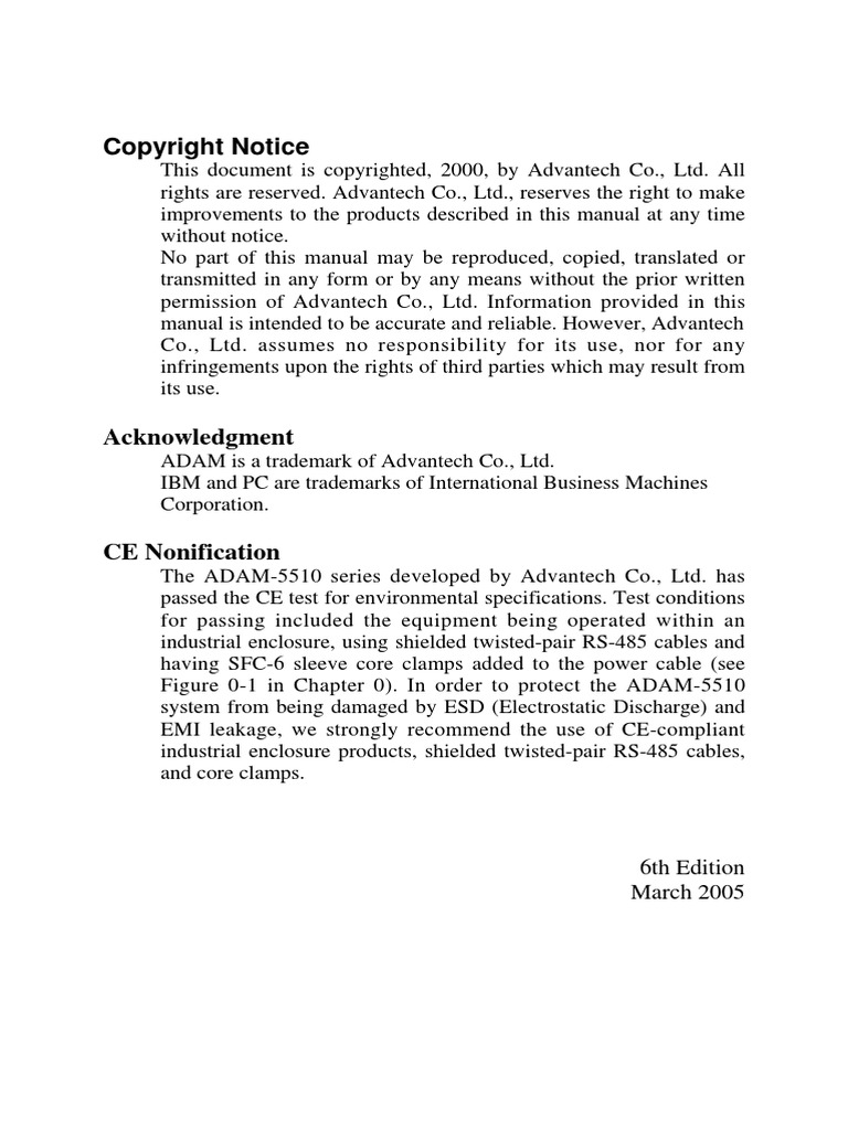 ADAM-5510 Manual Ed 6 | PDF | Dos | Menu (Computing)